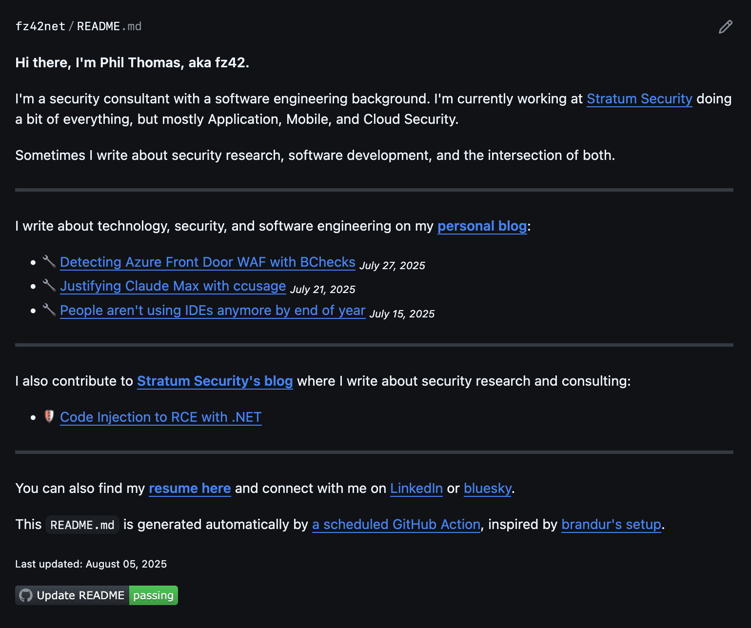 GitHub profile